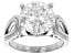 Moissanite Inferno cut Platineve Solitaire Ring 5.66ct DEW.