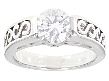 Picture of Moissanite Platineve Solitaire Ring 1.90ct DEW.