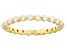 Moissanite 14k Yellow Gold Over Silver Eternity Band Ring .66ctw DEW.