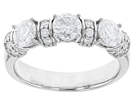 Moissanite Platineve Band Ring 1.82ctw DEW.