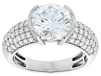 Picture of Moissanite platineve ring 4.34ctw DEW