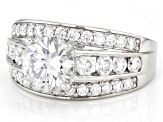 Moissanite Platineve Ring 3.16ctw DEW