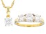 Moissanite 14k Yellow Gold Over Silver Ring and Pendant Set 2.60ctw DEW.