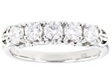 Moissanite Platineve Band Ring .80ctw DEW