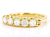 Moissanite 14k Yellow Gold Over Silver Band Ring .80ctw DEW