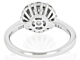 Moissanite Inferno Cut Platineve Halo Ring 2.41ctw DEW.