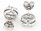 Moissanite Inferno Cut Platineve Halo Earring 2.98ctw DEW.