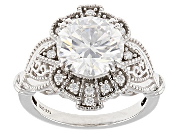 Picture of Moissanite platineve vintage style ring 3.88ctw DEW