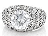 Moissanite platineve ring ctw 5.10ctw DEW