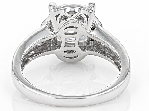 Moissanite platineve ring ctw 2.92ctw DEW