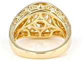 Moissanite 14k yellow gold over silver ring .94ctw DEW