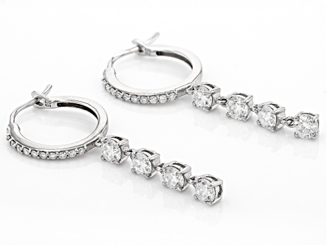 Moissanite Platineve Earrings 1.48ctw DEW