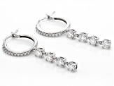 Moissanite Platineve Earrings 1.48ctw DEW