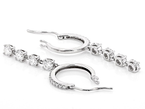 Moissanite Platineve Earrings 1.48ctw DEW