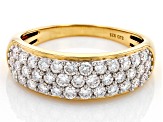 Moissanite 14k Yellow Gold Over Silver Ring 1.11ctw DEW
