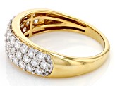 Moissanite 14k Yellow Gold Over Silver Ring 1.11ctw DEW