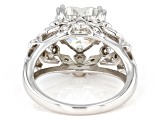Moissanite Inferno Cut Platineve Heart Ring 4.37ctw DEW.