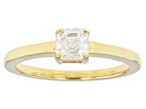 Moissanite 14k Yellow Gold Over Silver Ring, Stud Earrings, and Pendant with Chain Set 1.48ctw DEW