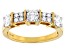 Moissanite 14k Yellow Gold Over Band Ring .85ctw D.E.W