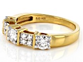 Moissanite 14k Yellow Gold Over Band Ring .85ctw D.E.W