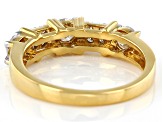 Moissanite 14k Yellow Gold Over Band Ring .85ctw D.E.W