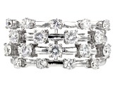 Moissanite Platineve Scatter Design Ring 1.35ctw D.E.W