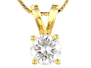 Moissanite 14k Yellow Gold Over Sterling Silver Pendant 1.00ct D.E.W