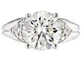 Moissanite Platineve Ring 3.74ctw D.E.W