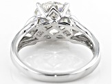 Moissanite Platineve Ring 3.74ctw D.E.W