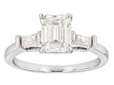 Moissanite Platineve Ring 1.93ctw D.E.W