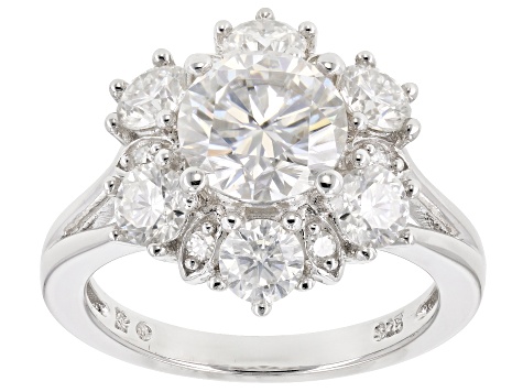 Moissanite Platineve Snowflake Ring 3.34ctw D.E.W
