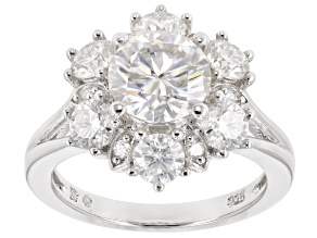 Moissanite Platineve Snowflake Ring 3.34ctw D.E.W