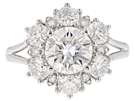 Moissanite Platineve Snowflake Ring 3.34ctw D.E.W