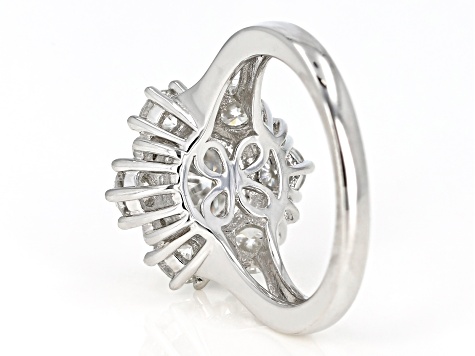 Moissanite Platineve Snowflake Ring 3.34ctw D.E.W