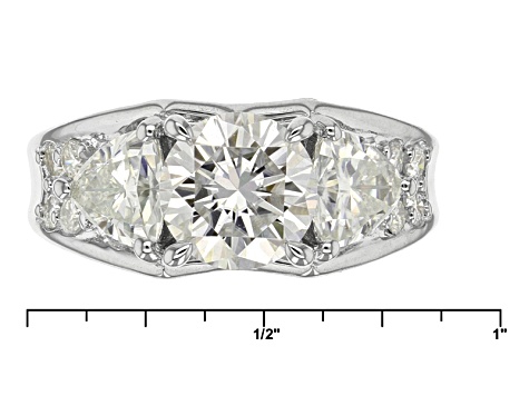 Moissanite Platineve Ring 4.02ctw D.E.W