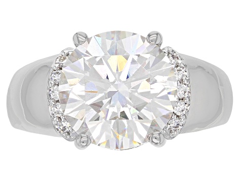 Moissanite Platineve Ring 6.33ctw D.E.W