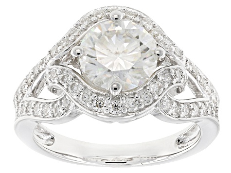 Moissanite Platineve Ring 2.66tw D.E.W