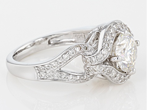Moissanite Platineve Ring 2.66tw D.E.W