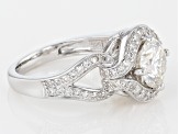 Moissanite Platineve Ring 2.66tw D.E.W