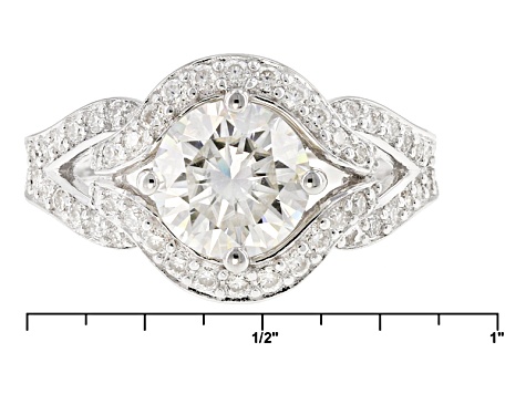 Moissanite Platineve Ring 2.66tw D.E.W