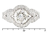 Moissanite Platineve Ring 2.66tw D.E.W