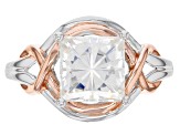 Moissanite Fire® 3.10ctw DEW Platineve™ And 14k Rose Gold Platineve Ring