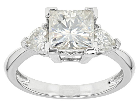 Moissanite Ring Platineve 2.56ctw DEW