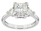 Moissanite Ring Platineve 2.56ctw DEW