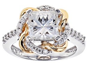 Moissanite Platineve And 14k Yellow Gold Over Platineve Ring 2.82ctw DEW