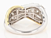 Moissanite Fire® 1.60ctw DEW Platineve™ And 14k Yellow Gold Over Platineve Two Tone Ring