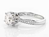 Moissanite Platineve Ring 3.02ctw D.E.W