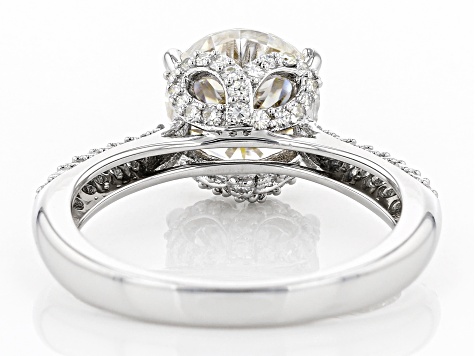 Moissanite Platineve Ring 3.02ctw D.E.W