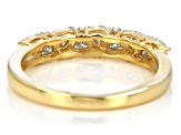 Moissanite 14k Yellow Gold Over Silver Ring .81ctw DEW
