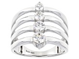 Moissanite Platineve Ring .82ctw DEW